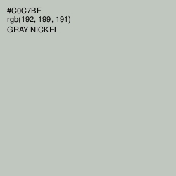 #C0C7BF - Gray Nickel Color Image